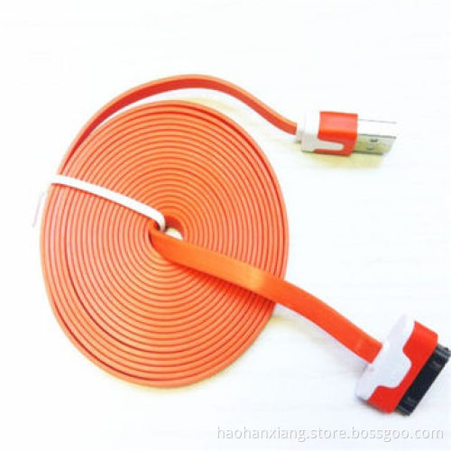 Fashionable Color Flat Noodles USB Data Cable for iPhone 4/4S